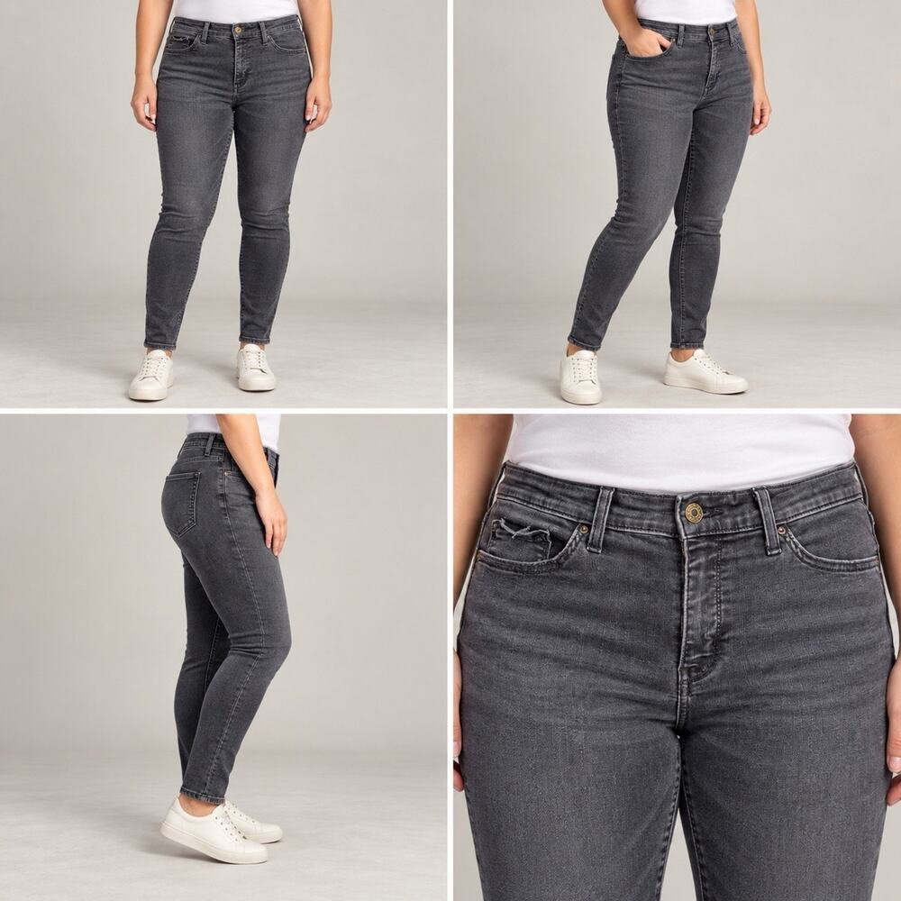 Levis 311 Shaping Skinny Jeans Womens 12 Gray Wash Denim